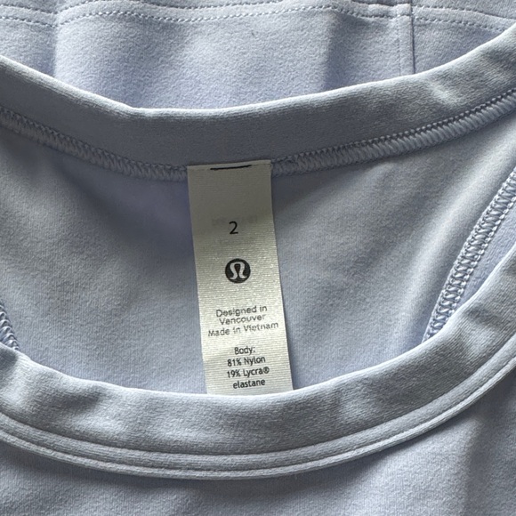 Lululemon Athletica Sky Blue Tank Top - Picture 2 of 3